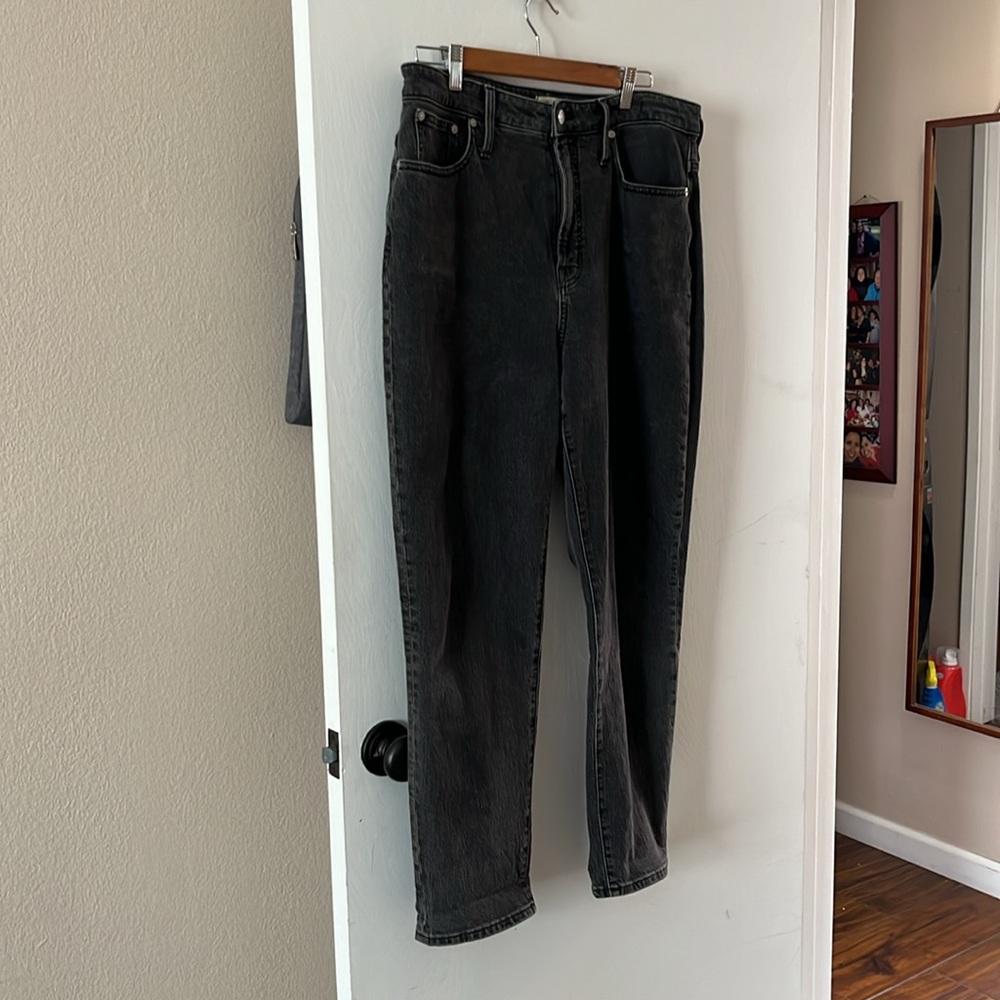 Madewell Curvy Perfect Vintage Black Denim lightly worn